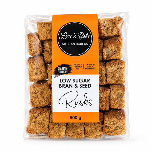 Low Sugar Bran & Seed Rusks (500g)